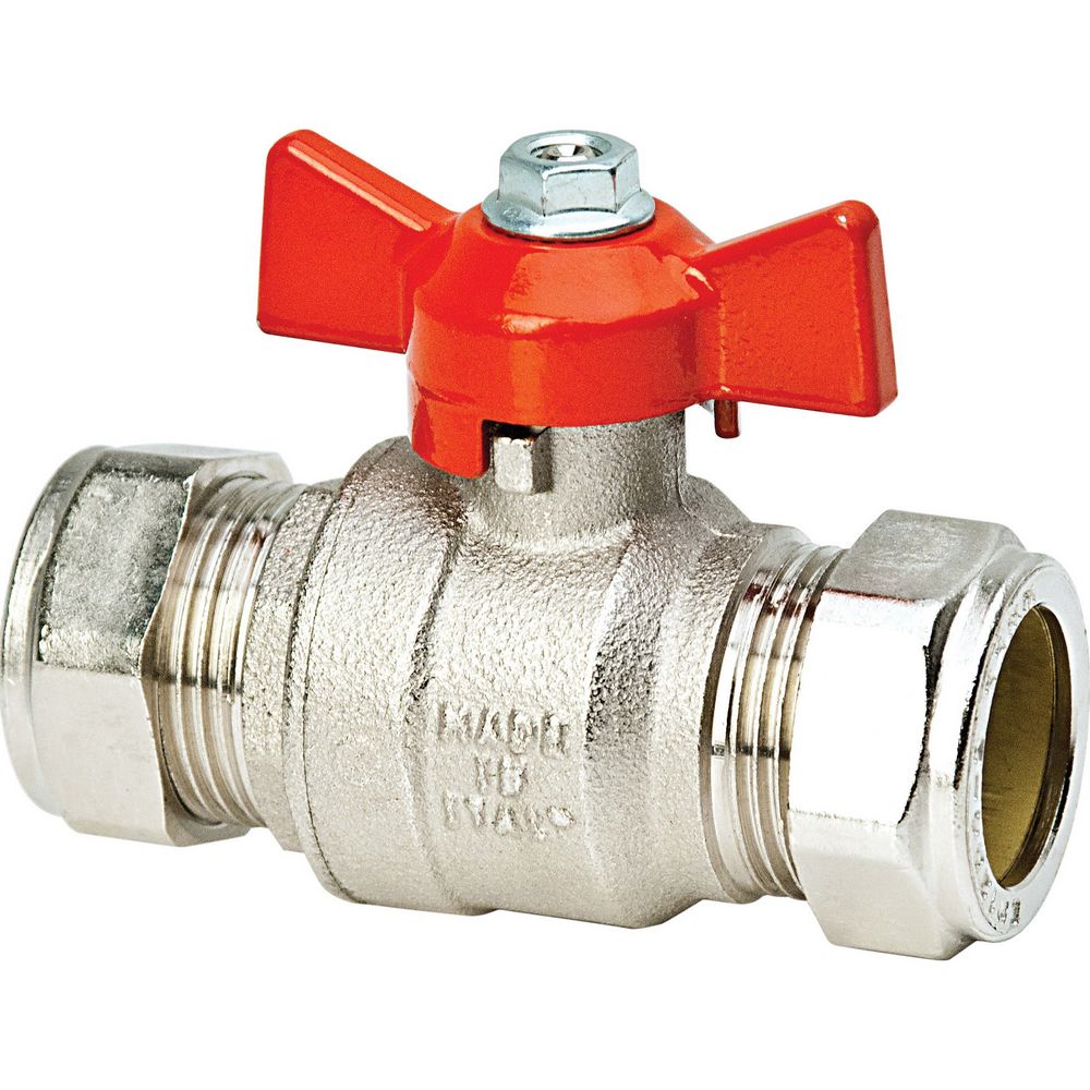 Butterfly Ball Valves Red Handle
