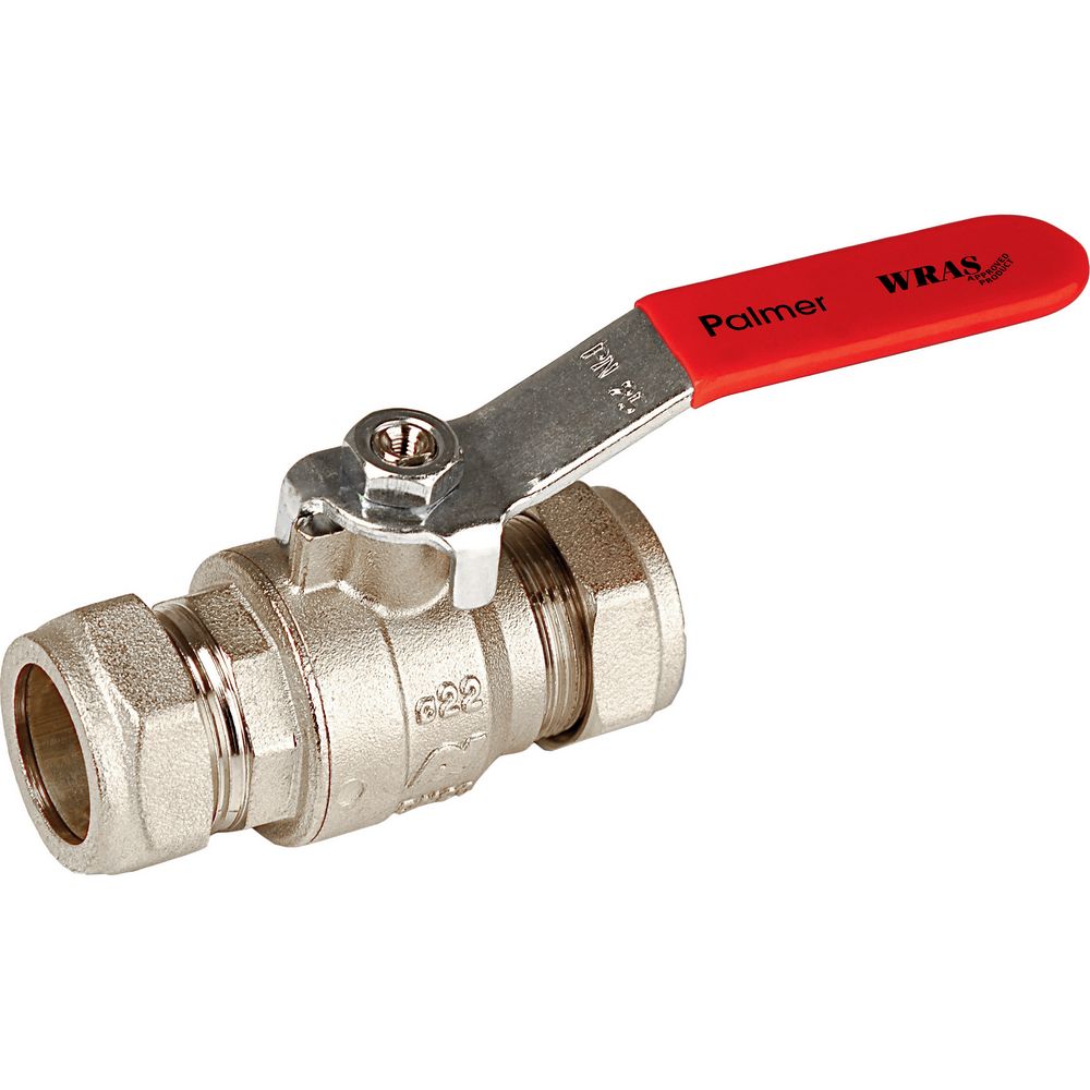 Compression Lever Ball Valves Red Handle