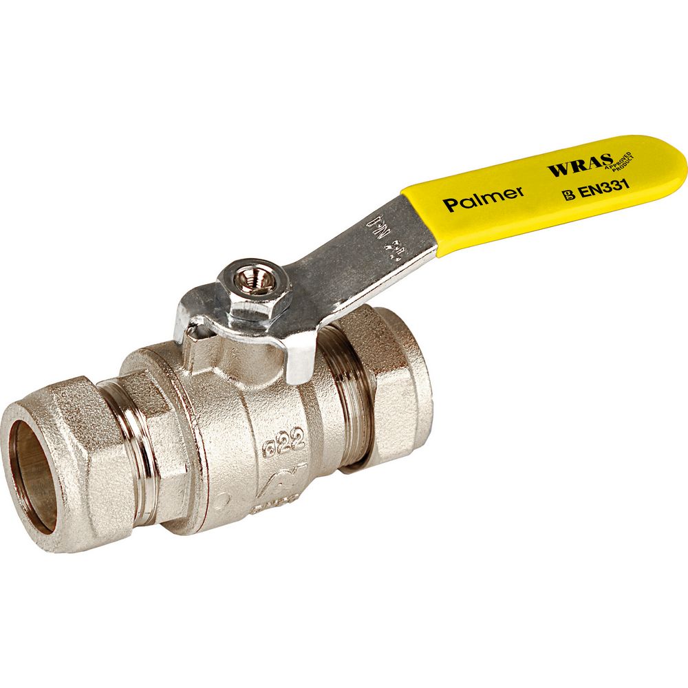 Compression Lever Ball Valves Yellow Handle Gas