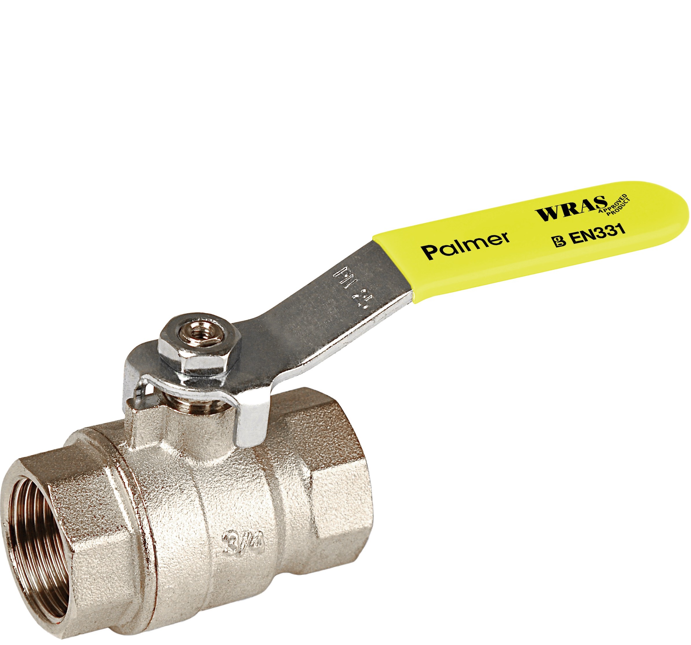 Threaded Lever Ball Valves Yellow Handle Gas