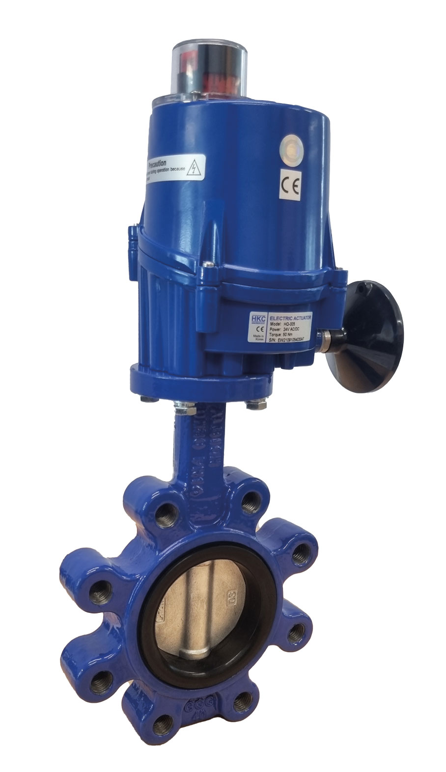 Lugged & Tapped Butterfly Valve - c/w 24v Actuator