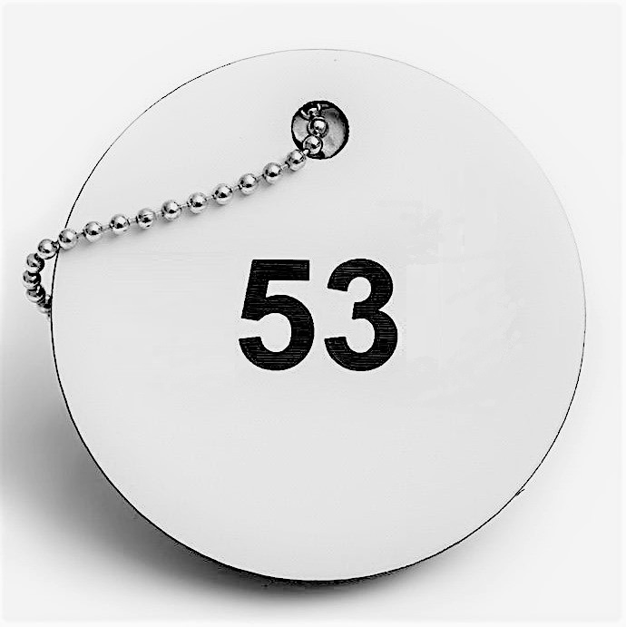 White Disc Number Tags